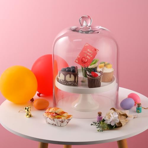 14-Inch Handmade Glass Cloche Dome - Thick & Sturdy for Plants, Trinkets, Cakes, LED Lights, Candle - Variation 10"x14"