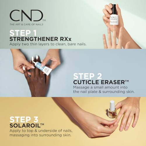 Nail Care Kit with Strengthener Cuticle Oil and Exfoliator - 3 Piece Set