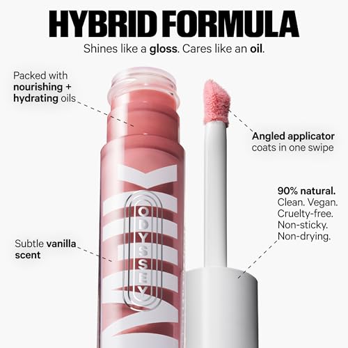 Milk Makeup Odyssey Werk Trip Dusty Rose Lip Gloss - Hydrating, Non-Sticky, High Shine, Vegan