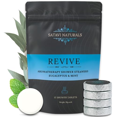 Eucalyptus & Mint Shower Steamers 15 Pack - Aromatherapy Stress Relief & Relaxation - Natural Essential Oil Spa Tablets - Variation of THIS listing