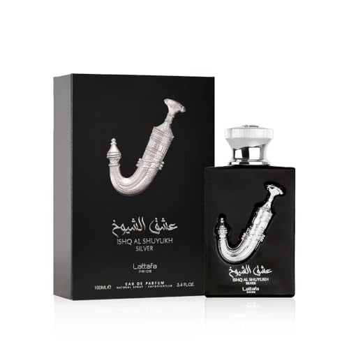 Lattafa Ishq Al Shuyukh Silver Unisex Eau de Parfum Spray Wood 3.4 Fl Oz