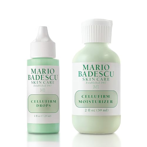 Mario Badescu Cellufirm Anti Aging Duo - Cellufirm Drops & Moisturizer - Protein-Enriched Skin Care Set with Collagen and Peptides for Firm, Hydrated & Youthful-Looking Skin