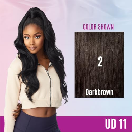 Sensationnel Instant Updown Half Wig & Ponytail Wrap - 2 DARK BROWN