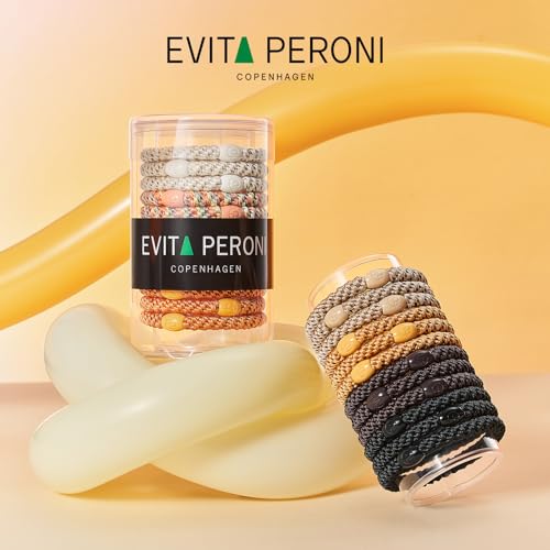 Evita Peroni No Damage Hair Ties Ponytail Holders for Thick Hair - Amber Shadow