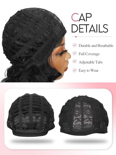 Short Curly Wig with Bangs - Ombre 2# Brown Variation