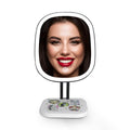 Impressions Vanity Villains Highlight LED Makeup Mirror, 90 Degree Tilts Travel Vanity Mirror with Detachable Base, Adjustable Brightness, Soft Touch Sensor, and Artwork Design