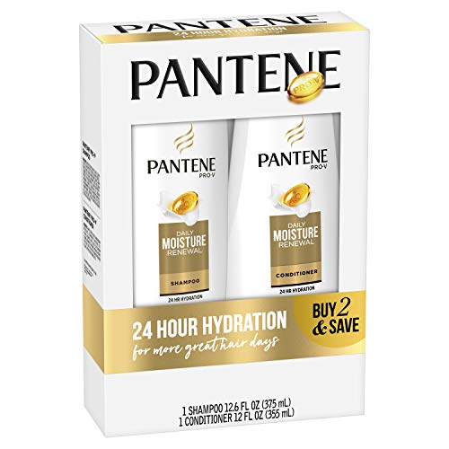 Pantene Daily Moisture Renewal Shampoo & Conditioner Duo Set - Soft, Manageable Hair