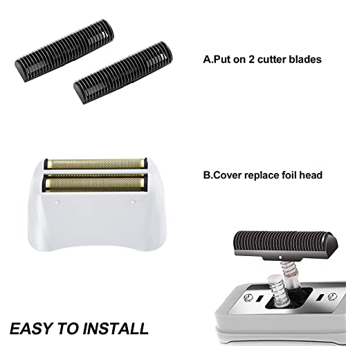 Gold 2-Pack Foil & Cutters Compatible With Andis #17155/#17150 - Professional Shaver Replacement