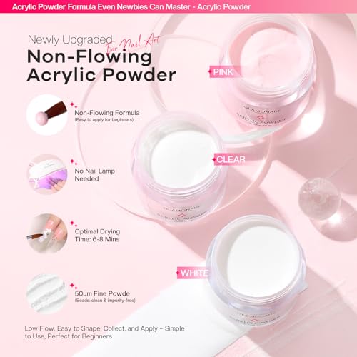 Acrylic Nail Kit for Beginners 600Pcs - Home Practice DIY Gel Polish Tips