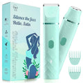 Bikini Trimmer for Women, IPX7 Waterproof, Painless Rechargeable Electric Razor Remover, 2-in-1 Facial & Pubic Hair Removal for Sensitive Skin, Portable Travel Size, Women¡¯s Gift, Green
