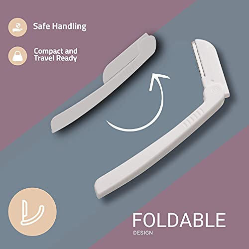 Dermaplaning Tool (15 Count) ? Easy to Use Dermaplane Razor for Face ? Facial Hair Removal for Women ? Blade for Eyebrows and Peach Fuzz ? Face Shavers for Women Help Exfoliate and Smooth the Skin