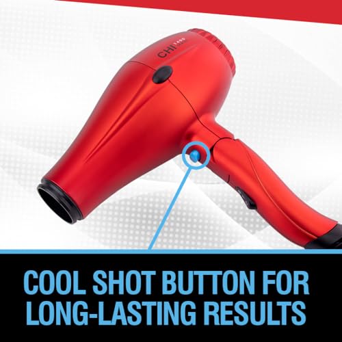 Foldable Compact Hair Dryer 1400W with Concentrator - 1 Pack Red