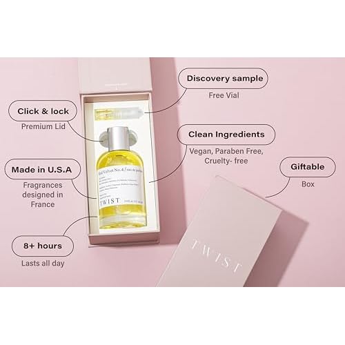 Twist - Red Velvet No. 4 - Eau De Parfum Inspired by MFK Baccarat Rouge 540, Long-Lasting Perfume For Women & Men, Paraben Free, Vegan, Clean Ingredients, Unisex - Spray 100 ml | 3.4 fl. oz.