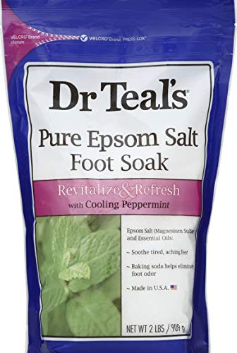 Epsom Salt Foot Soak Gift Set with Peppermint & Baking Soda - Relieves Aches & Odor, 4 lbs