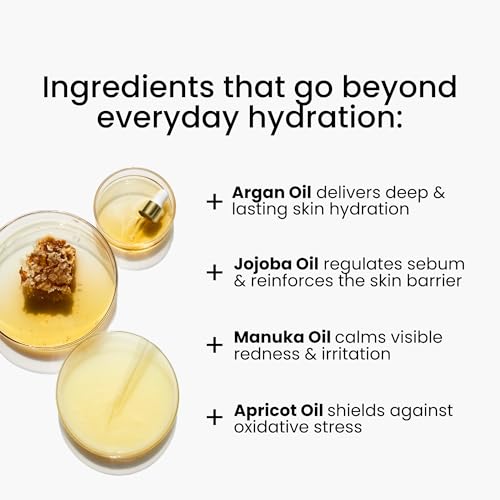 Face & Eyelid Oil for Dry Skin Eczema & Dermatitis - Natural Moisturizer with Argan & Jojoba - 1.69 Fl Oz