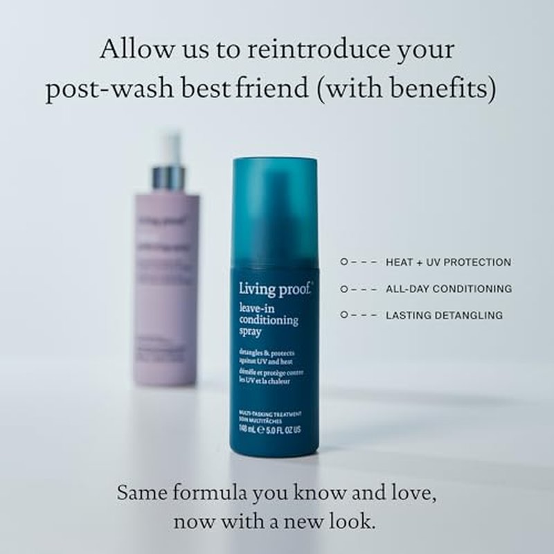 Living Proof Leave-In Conditioning Spray, Hair Strengthening Detangler Spray for Women with Heat Protection, For All Hair Types