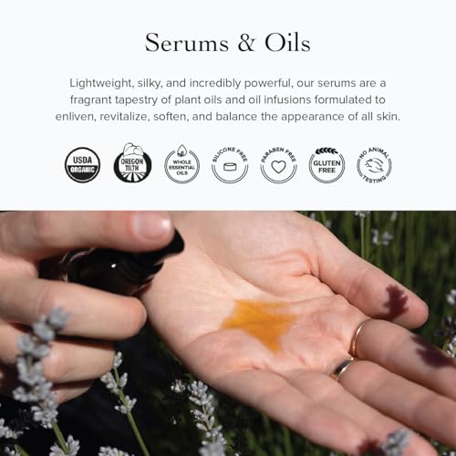 evanhealy Rosehip Calming Serum | Blue Skin Care Line with Organic Whole Essential Oils | Nurturing, Soothing Facial Oil Serum | Organic Facial Oil For Sensitive, Reactive Skin