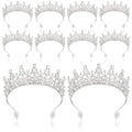 Silver Crown Tiara Set for Women with Comb | Bridal & Party Hair Accessories