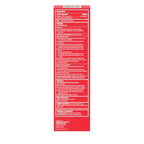 Neutrogena Adapalene 0.1% Acne Gel Treatment - 1.6 oz for Clear Skin
