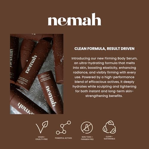 Nemah Firming Body Lotion, Skin Firming And Tightening Lotion, Body Cream Without Grease, Lightweight Fast Absorbing, Oat Extract Ashwagandha Coconut Extract, For All Skin Types, Vegan 5 Oz