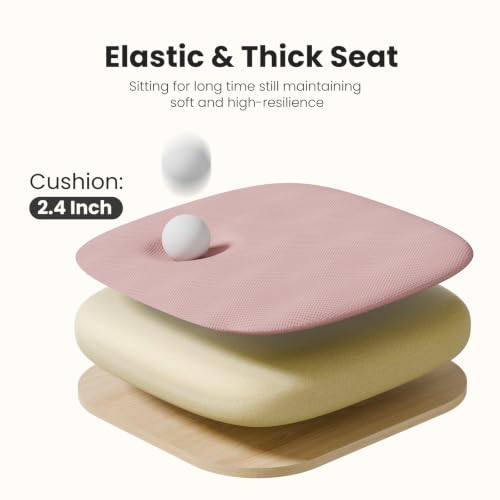 Pink Ergonomic Office Chair with Lumbar Support - 2 Pack