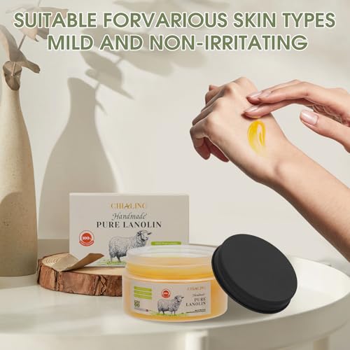 3.5 Ounce Pure Australian Lanolin Cream - Natural Moisturizer for Dry Skin & Nipple Relief