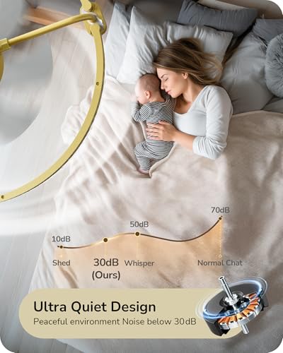 EDISHINE Gold 20'' Low Profile Ceiling Fan with Lights, Remote & App Control