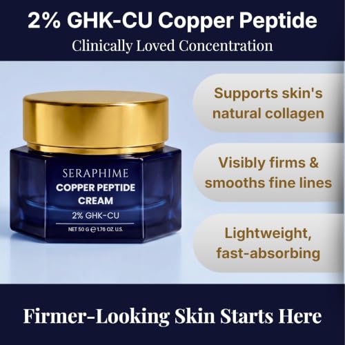 Seraphime Copper Peptide Face Moisturizer 1.7oz Anti-Aging Hydrator for Fine Lines
