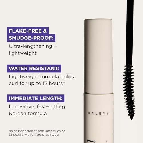Haleys Re-veal Lash Extension Mascara - Lengthening, Curling, Defining, 12-Hour Smudge-Proof