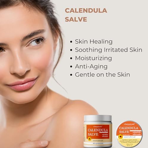 Calendula Salve, Skin Soothing Calendula Cream, Marigold Balm, Herbal Moisturizer for Dry Skin