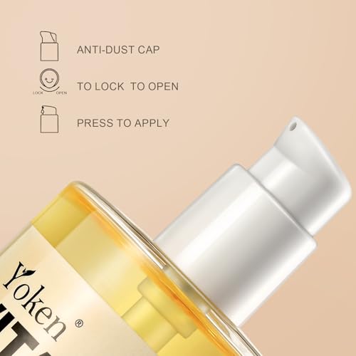 Organic Vitamin E Oil & Rosehip Seed Oil,100% Pure Oil for Skin,Scars and Face Care
