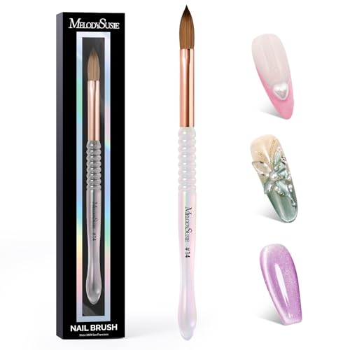 Acrylic Nail Brush - Transparent Gradient, 14mm - Kolinsky Hair Nail Art Tool