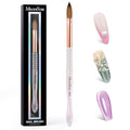 Acrylic Nail Brush - Transparent Gradient, 14mm - Kolinsky Hair Nail Art Tool