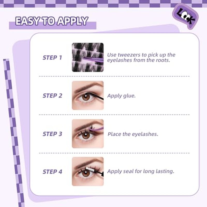 B&Q Manga Lash Clusters Kit 8-18mm California Sunset Lash Clusters 0.2mm Ultra-Thin Band Eyelash Extension Kit Spike Eyelash Clusters Waterproof DIY Lash for Beginners at Home(KIT-Anime 01)