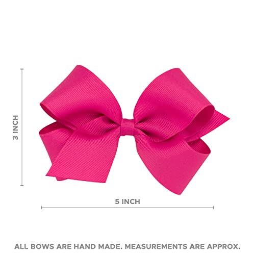 Girls' Collegiate Game Day Hair Bow Kansas Medium by Wee Ones on WeeStay Clip