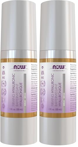 Hyaluronic Acid Firming Serum - Light Brown 1 Oz Pack of 2 - Reduces Fine Lines