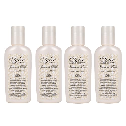 Tyler Candle 93111 Diva 2 ounce Hand Cream Lotion, Pack of 4