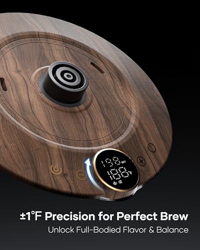 Cocinare Flow B9 Gooseneck Electric Kettle with ±1°F Temperature Control - Rainforest Variation