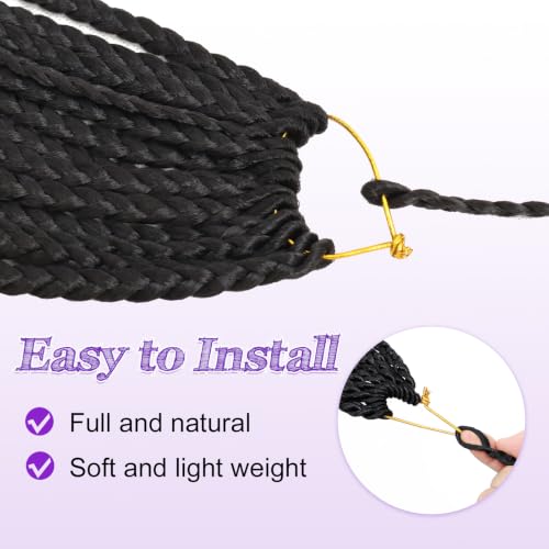 14 Inch Goddess Box Braids Crochet Hair for Black Women - Boho Crochet Braids - Pack of 7 - 1B#