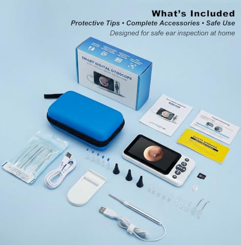 Digital Otoscope with 4.5-Inch HD Screen Ear Wax Removal Kit