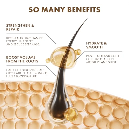 Coffee+ Thickening Shampoo for Fine Weak Hair - 33.8 fl oz - Strengthening & Volumizing