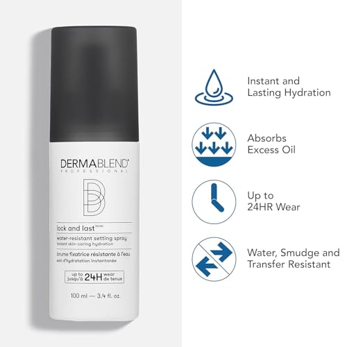 Water-Resistant Makeup Setting Spray 3.4 Fl Oz - Long-Lasting Finish
