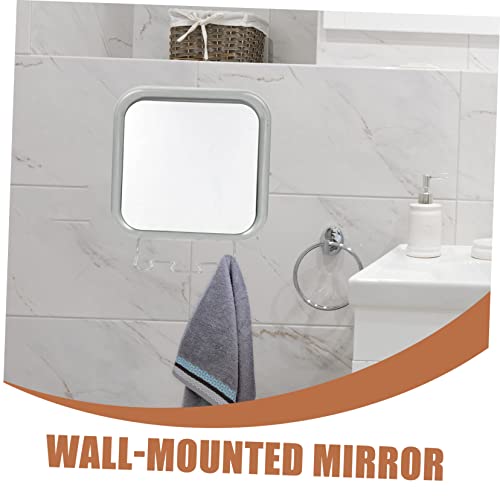 Yardwe Suction Cup Makeup Mirror with Hook 6.7 Inch Fogless Shower Mirror for Bathroom Vanity Personal Grooming Easy Mount Removable
