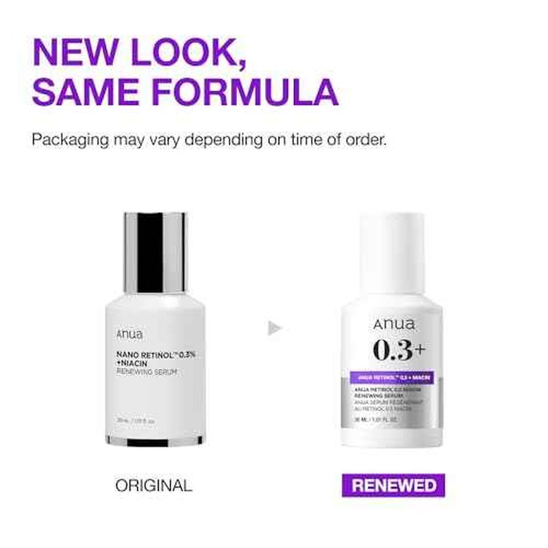 Anua Retinol Serum for Anti-Aging, Textured skin | 0.3% Retinol, 5% Niacinamide, 20+Soothing Ingredients Gentle for Beginner (30ml /1.01 fl.oz.)