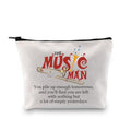 GJTIM Musical Merchandise Gift Zipper Pouch Musical Theater Makeup Bag Gift For Musical Lover Gift(Music Bag)