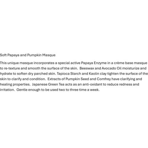 Soft Papaya & Pumpkin Masque, 2 oz.