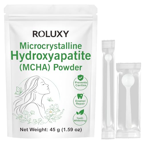 45g Microcrystalline Hydroxyapatite Powder for Teeth Remineralization & Sensitivity Relief - Unflavored, Non-Nano, Vegan