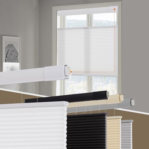 Persilux No Drill Light Filtering Cellular Shades - White 45"W x 64"H Variation of THIS listing