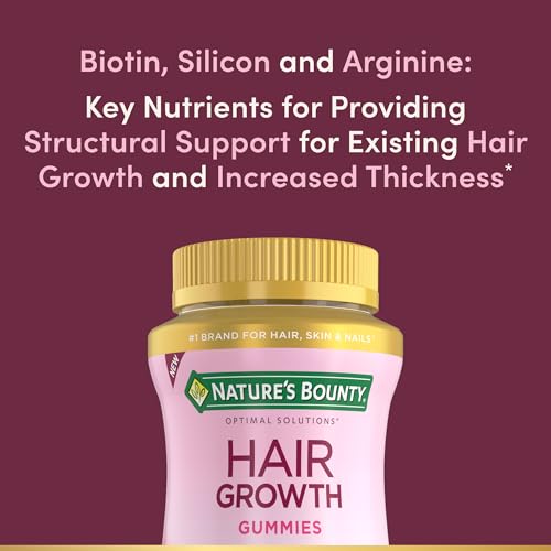 Nature's Bounty Hair Growth Gummies Pack of 2 - Supports Thicker, Fuller Hair