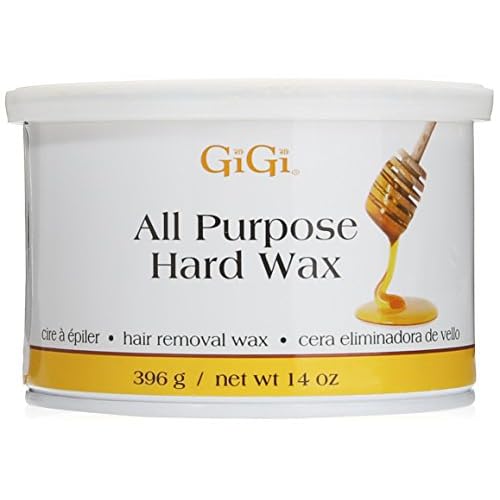 Gigi All Purpose Hard Wax for Hair Removal - DIY At-Home Waxing Kit for Face & Body, 14 Oz